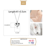 Trustdavis 925 Sterling Silver Heart Pendant Necklace Wedding Jewelry