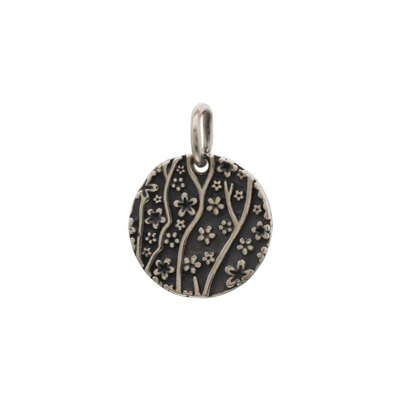 Trustdavis 925 Sterling Silver Plum Blossom Charm Pendant DIY Jewelry