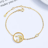 Trustdavis 925 Silver Shell Crystal Round 12 Constellation Bracelet Bangle