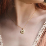 Trustdavis 925 Sterling Silver 18K Coin Charm Pendant DIY Jewelry