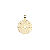 Trustdavis 925 Sterling Silver 18K Coin Charm Pendant DIY Jewelry