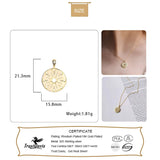 Trustdavis 925 Sterling Silver 18K Coin Charm Pendant DIY Jewelry