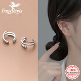 Trustdavis 925 Silver Star CZ Charm Clip Earrings Wedding Party Jewelry