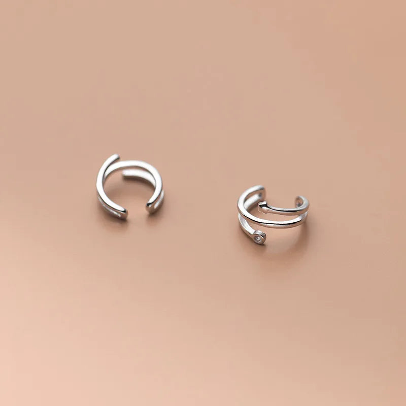 Trustdavis 925 Silver Star CZ Charm Clip Earrings Wedding Party Jewelry
