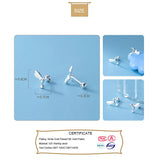 Trustdavis 925 Sterling Silver Bird Stud Earring Wedding Party Fine Jewelry