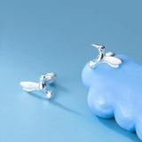 Trustdavis 925 Sterling Silver Bird Stud Earring Wedding Party Fine Jewelry