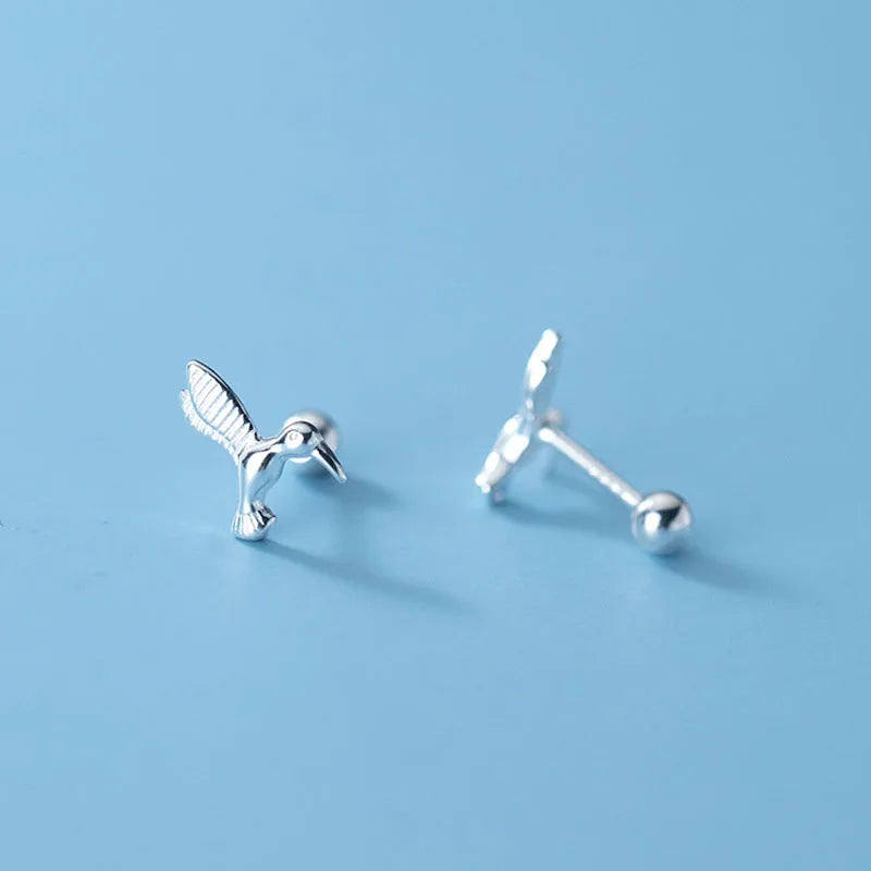 Trustdavis 925 Sterling Silver Bird Stud Earring Wedding Party Fine Jewelry