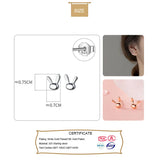 Trustdavis 925 Silver Rabbit Charm Stud Earrings For Women