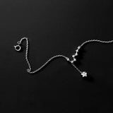 Trustdavis 925 Silver Sweet Big Dipper CZ Anklets For Women