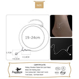 Trustdavis 925 Silver Sweet Big Dipper CZ Anklets For Women