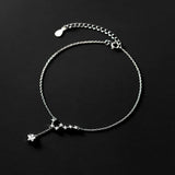 Trustdavis 925 Silver Sweet Big Dipper CZ Anklets For Women