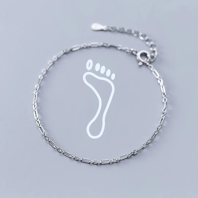 Trustdavis 925 Sterling Silver Chain Anklets For Women Wedding