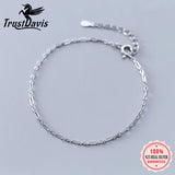 Trustdavis 925 Sterling Silver Chain Anklets For Women Wedding