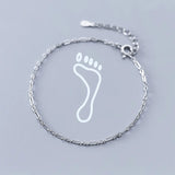 Trustdavis 925 Sterling Silver Chain Anklets For Women Wedding