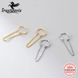 Trustdavis 925 Silver Chain Clip Earrings Ear Cuff Wedding Jewelry