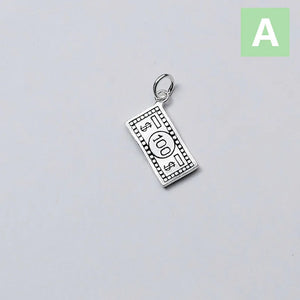 Trustdavis 925 Sterling Silver Dollar Money Charm Pendant DIY Jewelry DZ230