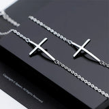 Trustdavis 925 Silver Sweet Faith Cross Bracelet Anklets