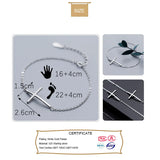 Trustdavis 925 Silver Sweet Faith Cross Bracelet Anklets