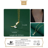 Trustdavis 925 Silver Sweet Tulip CZ Necklace Women Wedding Party Jewelry