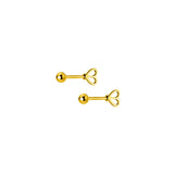 Trustdavis 925 Silver Sweet Heart Beads Stud Earrings Wedding Fine Jewelry
