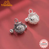 Trustdavis 925 Sterling Silver Hollow Purse Charm Pendant