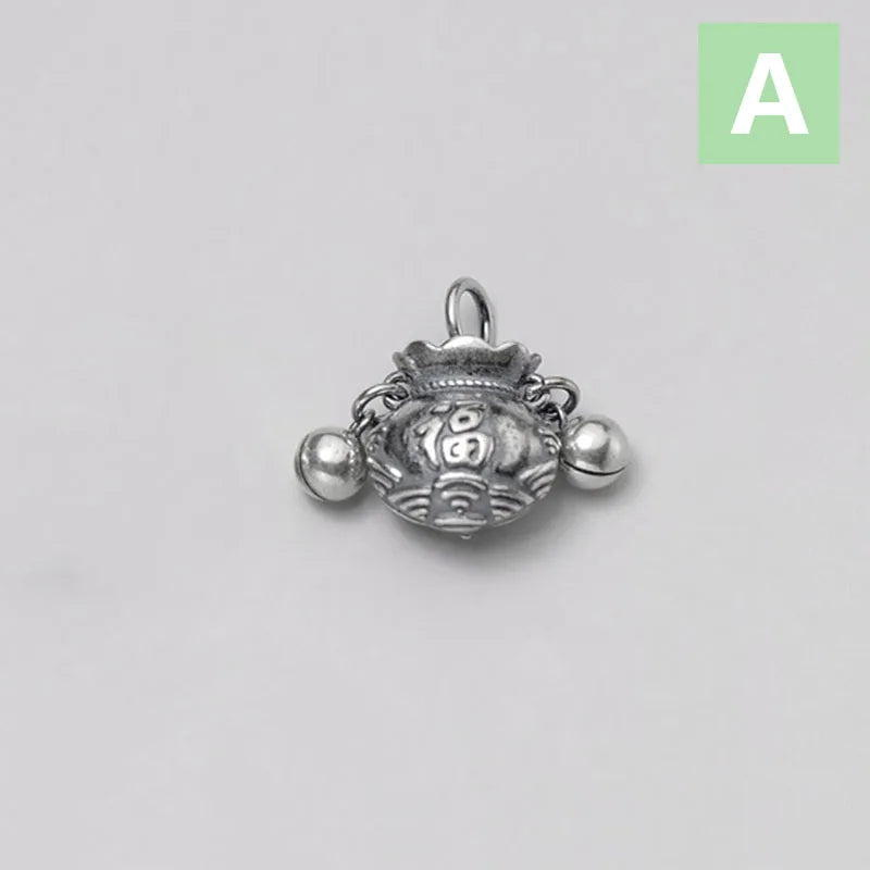 Trustdavis 925 Sterling Silver Hollow Purse Charm Pendant