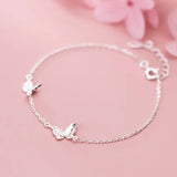 Trustdavis 925 Silver Sweet INS Butterfly Bracelet Women Wedding Party DA1728