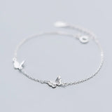 Trustdavis 925 Silver Sweet INS Butterfly Bracelet Women Wedding Party DA1728