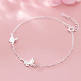 Trustdavis 925 Silver Sweet INS Butterfly Bracelet Women Wedding Party DA1728
