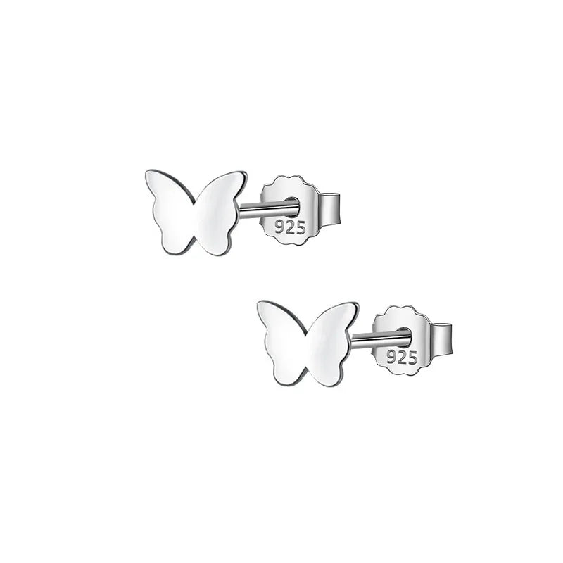 Trustdavis 925 Silver Butterfly Stud Earrings Wedding Party Fine Jewelry