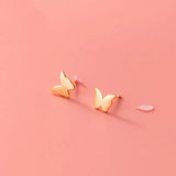 Trustdavis 925 Silver Butterfly Stud Earrings Wedding Party Fine Jewelry