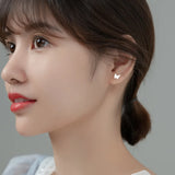 Trustdavis 925 Silver Butterfly Stud Earrings Wedding Party Fine Jewelry