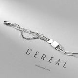 Trustdavis 925 Sterling Silver Lock Key Chain Bracelet Wedding Fine S925 Jewelry