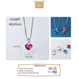 Trustdavis 925 Silver Romantic Heart Necklace for Women Wedding Party
