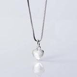Trustdavis 925 Silver Romantic Heart Necklace for Women Wedding Party