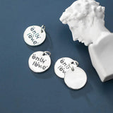 Trustdavis 925 Sterling Silver Round Love Charm Pendant DIY Jewelry