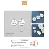 Trustdavis 925 Sterling Silver Round Love Charm Pendant DIY Jewelry
