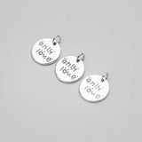 Trustdavis 925 Sterling Silver Round Love Charm Pendant DIY Jewelry