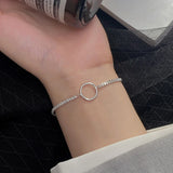 Trustdavis 925 Silver CZ Chain Bracelet Women Wedding S925 Jewelry DA1764