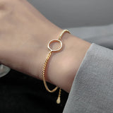 Trustdavis 925 Silver CZ Chain Bracelet Women Wedding S925 Jewelry DA1764