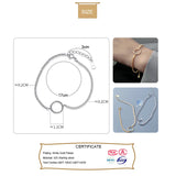 Trustdavis 925 Silver CZ Chain Bracelet Women Wedding S925 Jewelry DA1764