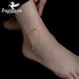 Trustdavis 925 Sterling Silver Snake Chain Anklets Wedding Party Jewelry DA2338