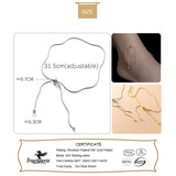 Trustdavis 925 Sterling Silver Snake Chain Anklets Wedding Party Jewelry DA2338