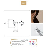 Trustdavis 925 Sterling Silver Snake Ear Cuff Clip Earrings