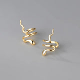 Trustdavis 925 Sterling Silver Snake Ear Cuff Clip Earrings