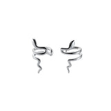 Trustdavis 925 Sterling Silver Snake Ear Cuff Clip Earrings