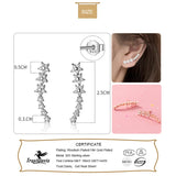 Trustdavis 925 Silver Star CZ Stud Earrings Wedding Jewelry