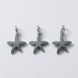 Trustdavis Real 925 Sterling Silver Starfish Charm Pendant DIY Jewelry