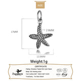 Trustdavis Real 925 Sterling Silver Starfish Charm Pendant DIY Jewelry