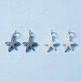 Trustdavis Real 925 Sterling Silver Starfish Charm Pendant DIY Jewelry